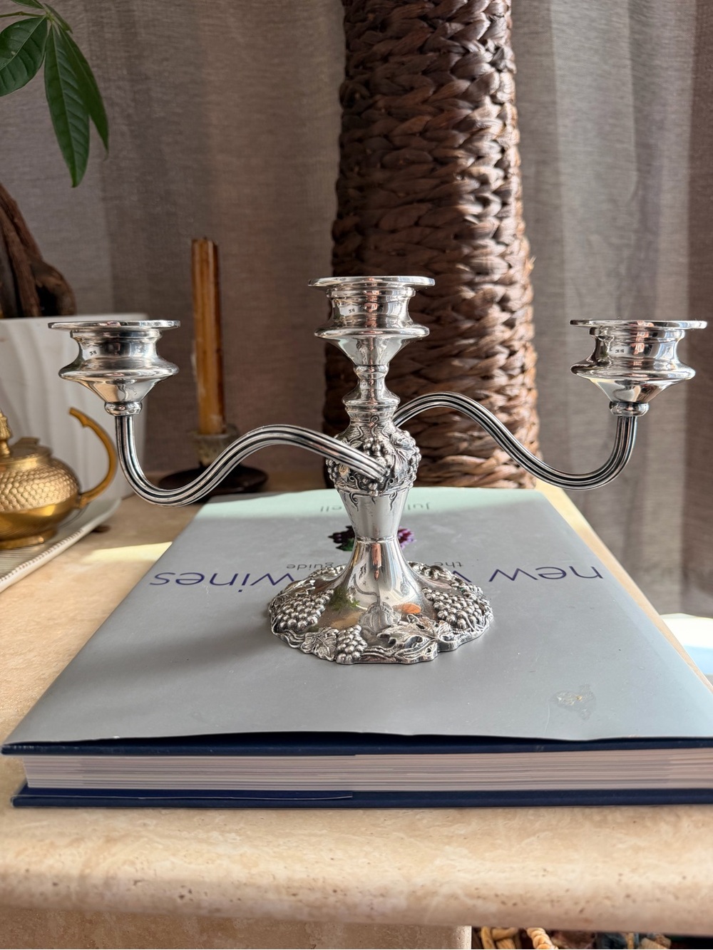 Vintage Benedict Proctor Silver PlatedThree-Arm Decorative Candelabra
